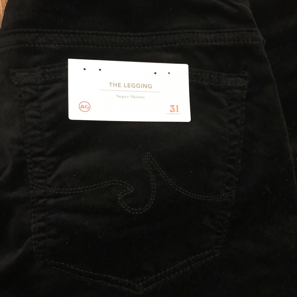 AG Jeans Velvet Legging in Black sz 31 - Picture 3 of 7
